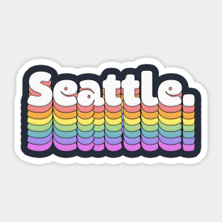 Seattle \\// Retro Typography Design Sticker